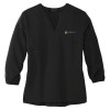 Thumbnail image for  Mercer + Mettle Womens Black 3/4 Sleeve Crepe Blouse