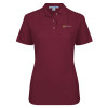 Thumbnail image for  Womens Silk Touch Maroon Pique Polo