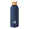 Thumbnail image for  Blair Navy Stainless Steel Bottle w/ Bamboo Lid 17 oz