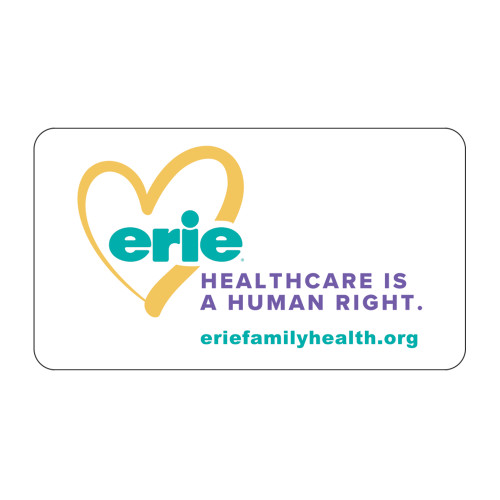  Medium Decal - Erie Healthcare Is A Human Right