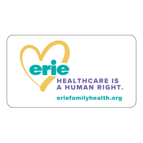  Large Decal - Erie Healthcare Is A Human Right