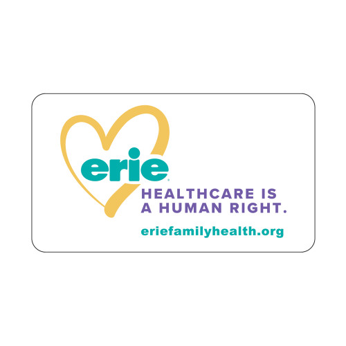  Small Decal - Erie Healthcare Is A Human Right