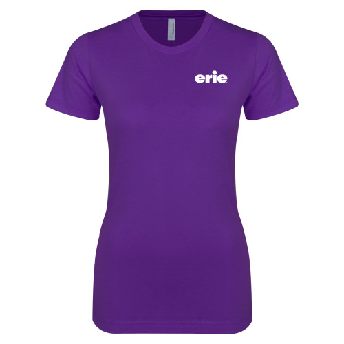  Next Level Womens Purple Boyfriend Tee - erie