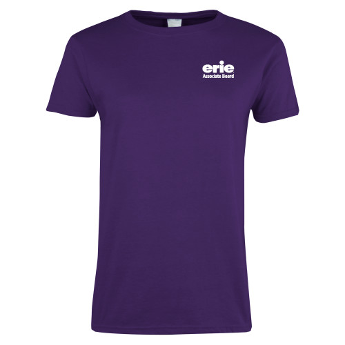  Womens Purple Short Sleeve Tee - Erie Associate Board