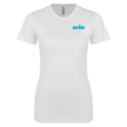  Next Level Womens White Boyfriend Tee - erie