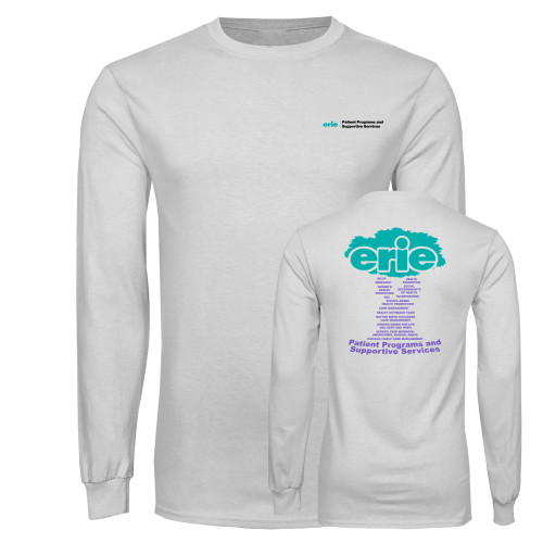  White Long Sleeve T Shirt - Erie Patient Programs and Supportive Services