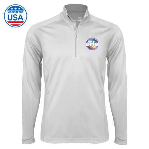  Syntrel White Interlock 1/4 Zip - One Erie Diversity