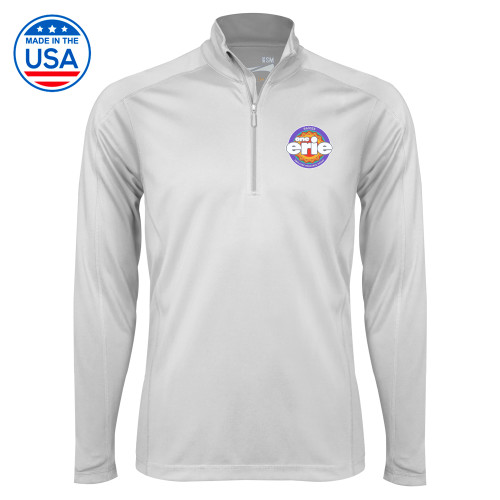  Syntrel White Interlock 1/4 Zip - One Erie Raices