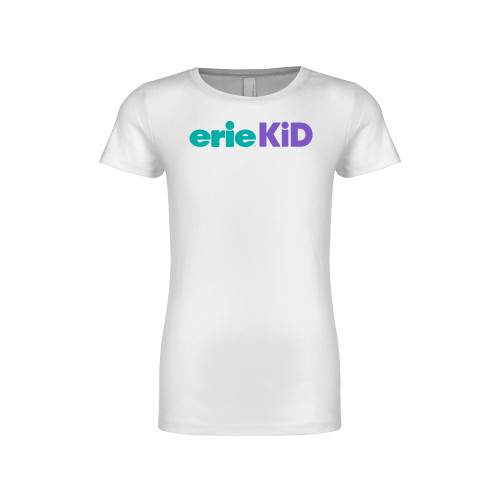  Next Level Girls White Fashion Fit T Shirt - Erie Kid