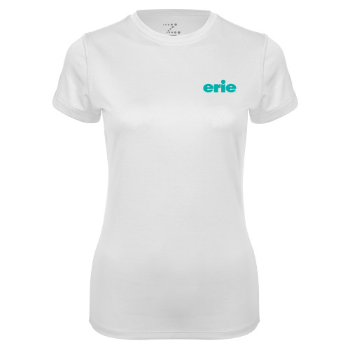  Womens White Performance Tee - erie