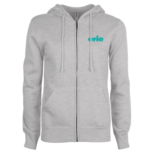  ENZA Womens Grey Fleece Full Zip Hoodie - erie