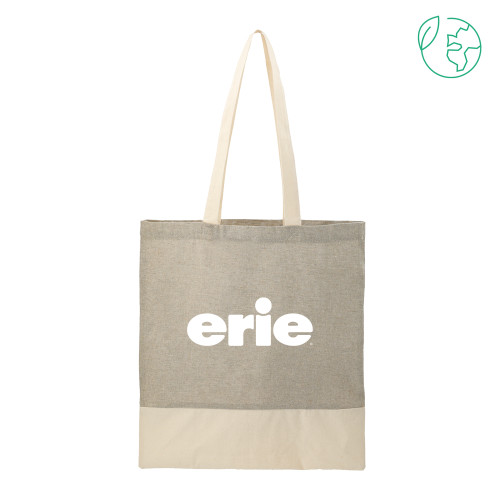  Split Recycled Grey Cotton Twill Convention Tote - erie