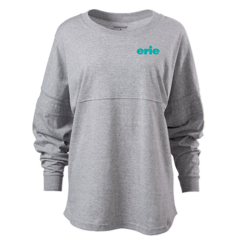  Boxercraft Womens Oxford Grey Heather Pom Pom Jersey Tee - erie