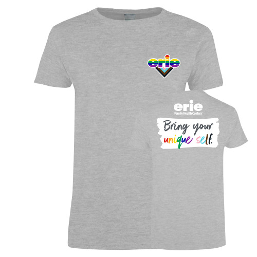  Womens Grey Short Sleeve Tee - Erie Pride