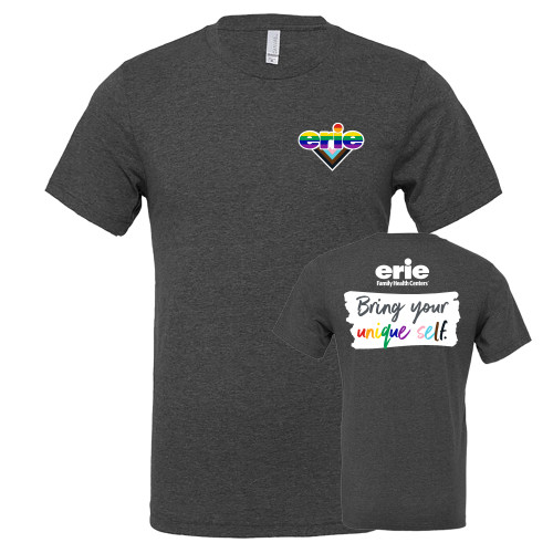  Bella + Canvas Dark Grey Heather CVC T Shirt - Erie Pride