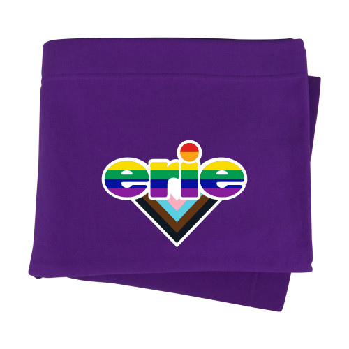  Purple Sweatshirt Blanket - Erie Pride