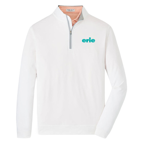  Peter Millar White Perth Performance 1/4 Zip - erie