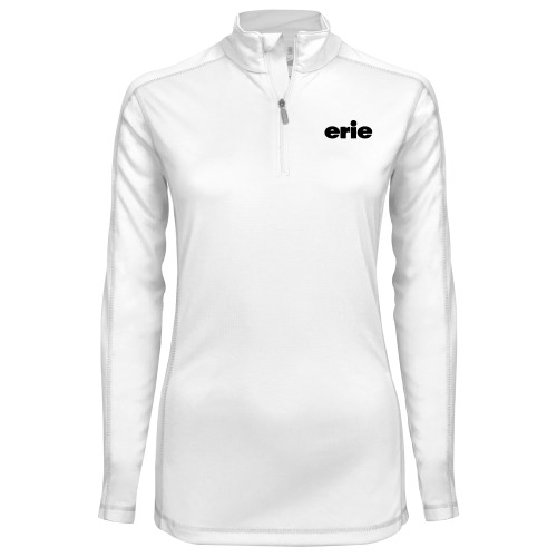  Syntrel Womens White Interlock 1/4 Zip - erie
