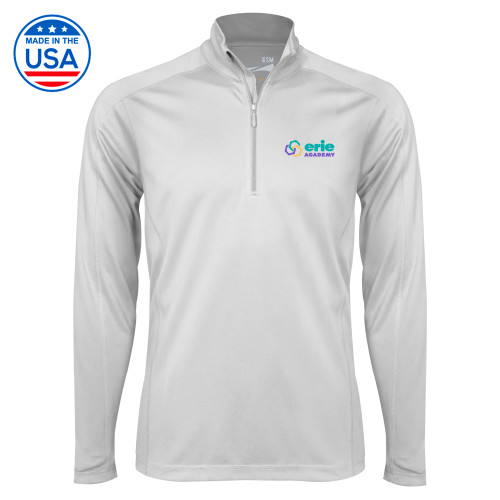 Syntrel White Interlock 1/4 Zip - Erie Academy