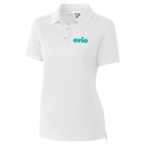  C&B Womens White Advantage Polo - erie