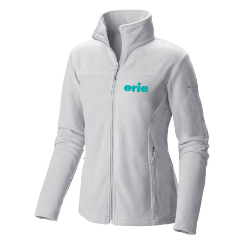  Columbia Womens Full Zip White Fleece Jacket - erie
