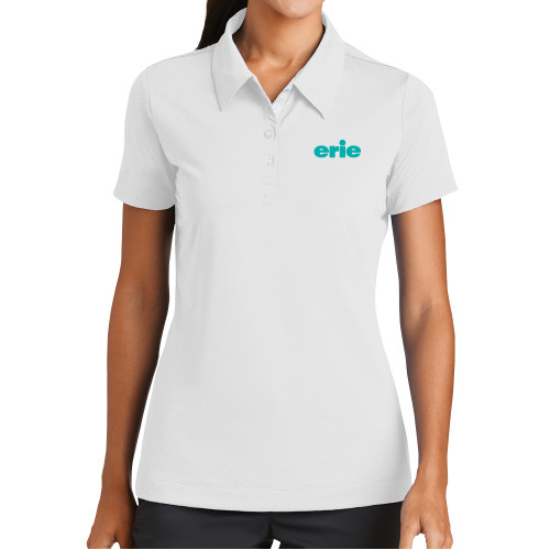  Nike Womens Sphere Dry White Diamond Polo - erie