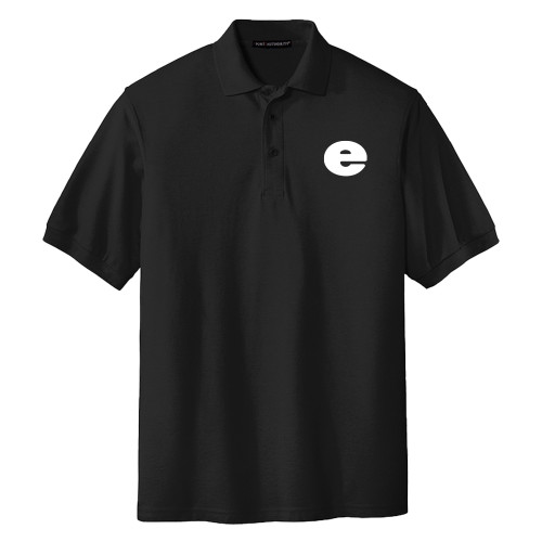  Extended Black Silk Touch Polo - e