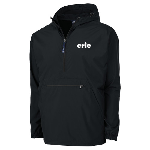  Charles River Womens Black Pack N Go Pullover Jacket - erie