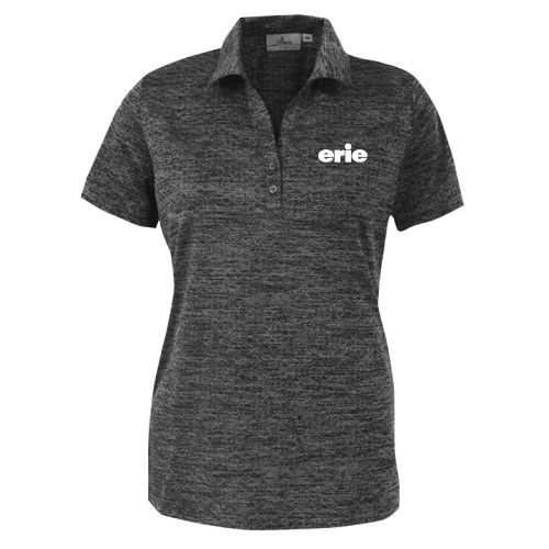  Womens Charcoal Honeycomb Jacquard Polo - erie