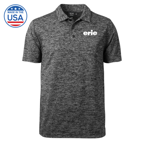  Charcoal Honeycomb Jacquard Polo - erie