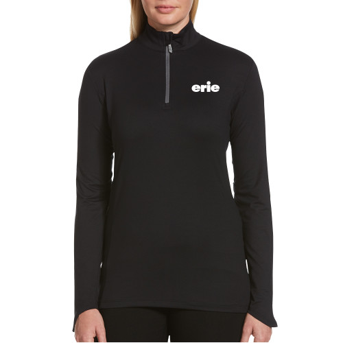  Callaway Womens Black 1/4 Zip Pullover - erie