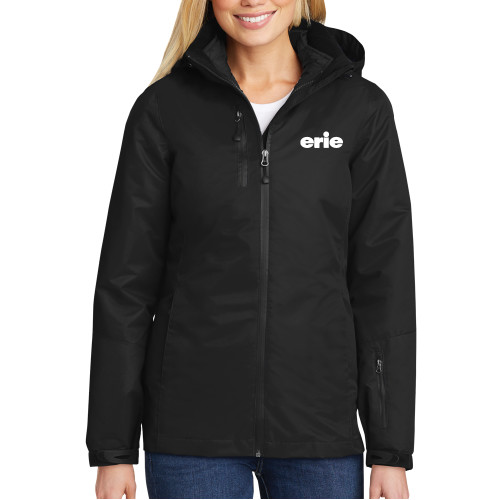  Womens Black Vortex Waterproof 3 in 1 Jacket - erie