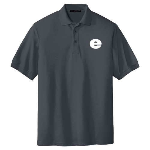  Extended Charcoal Silk Touch Polo - e