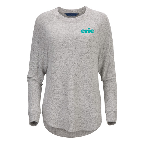  Boxercraft Womens Oxford Grey Heather Cuddle Oversized Crew - erie