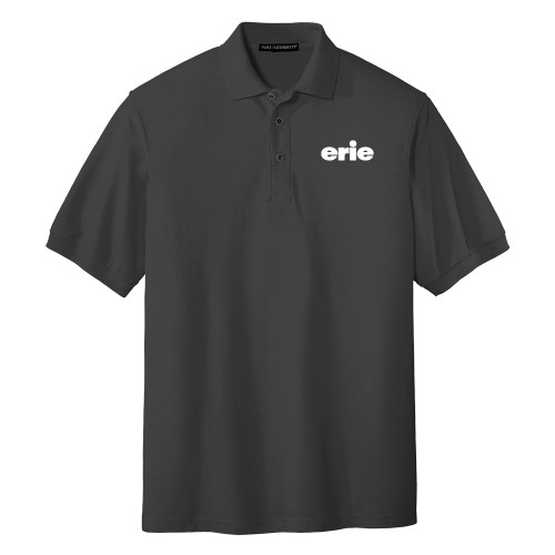  Charcoal Silk Touch Polo - erie