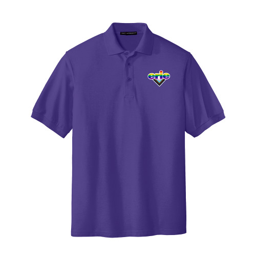 Purple Silk Touch Polo - Erie Pride