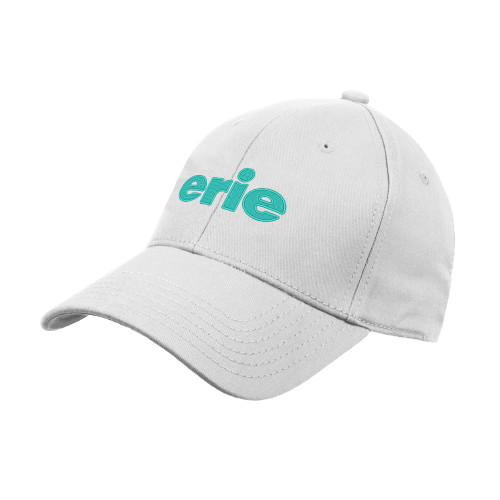  White Structured Adjustable Pro Style Hat - erie