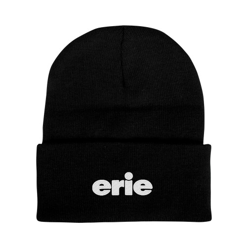  Black Knit Beanie w/Cuff - erie