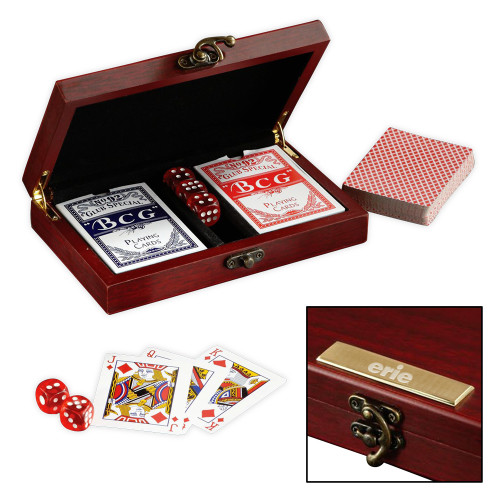  Executive Card & Dice Set - erie Engraved
