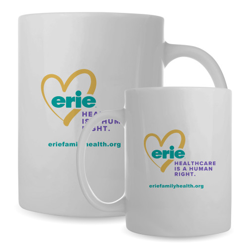 Full Color White Mug 15oz - Erie Healthcare Is A Human Right