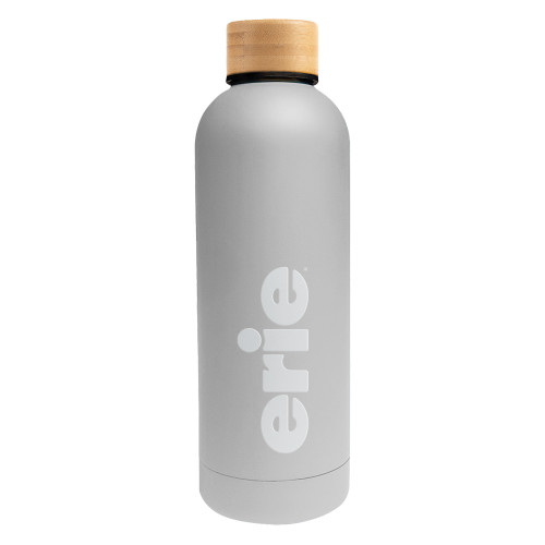  Blair White Stainless Steel Bottle w/ Bamboo Lid 17 oz - erie Engraved