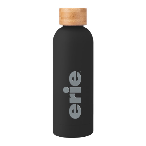  Blair Black Stainless Steel Bottle w/ Bamboo Lid 17 oz - erie Engraved