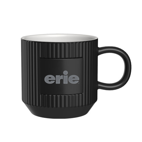  First Light Black Ceramic Mug - erie Engraved