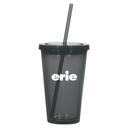  Madison Double Wall Charcoal Tumbler w/Straw 16oz - erie