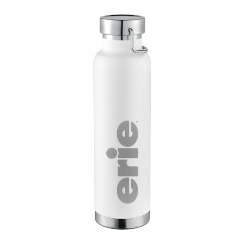  Thor Copper Vacuum Insulated White Bottle 22oz - erie Engraved