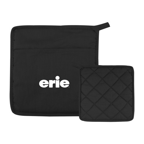  Quilted Canvas Black Pot Holder - erie