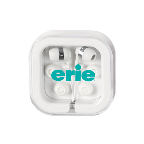  Ear Buds in Clear Square Case - erie