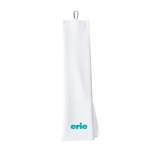  White Waffle Microfiber Golf Towel - erie