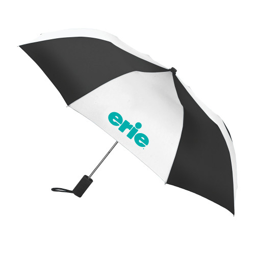  42 Inch Slim Stick Black/White Umbrella - erie
