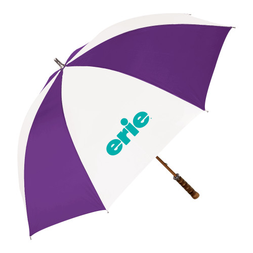  64 Inch Purple/White Umbrella - erie